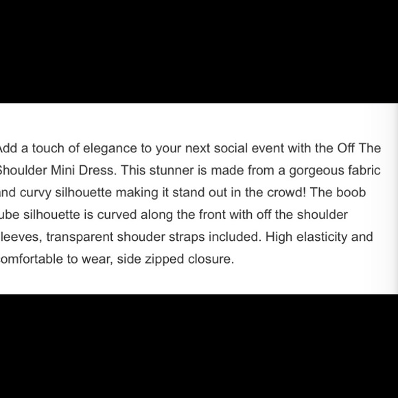 🔥⚠️ONE LEFT: XL🔥White Off-Shoulders Mini Dress - Picture 3 of 4